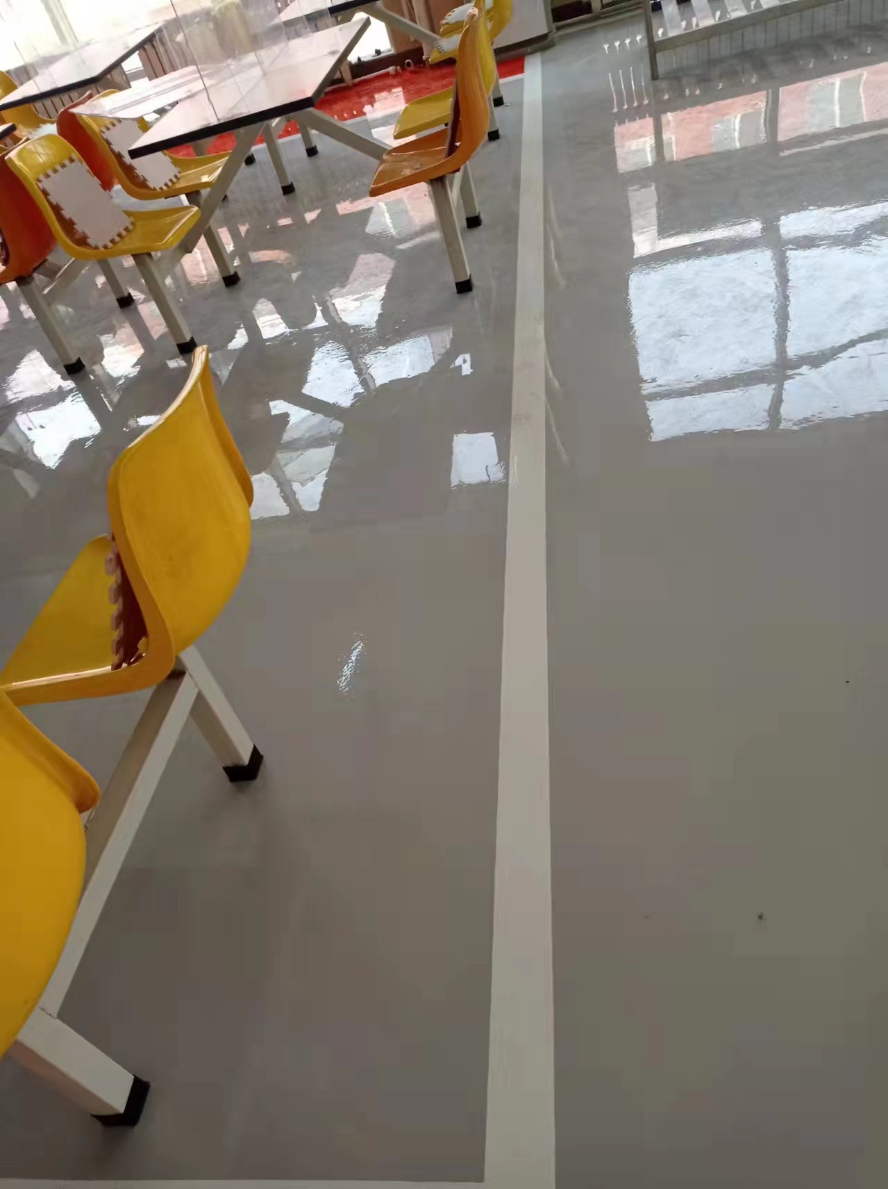 83中學食堂  環氧地坪