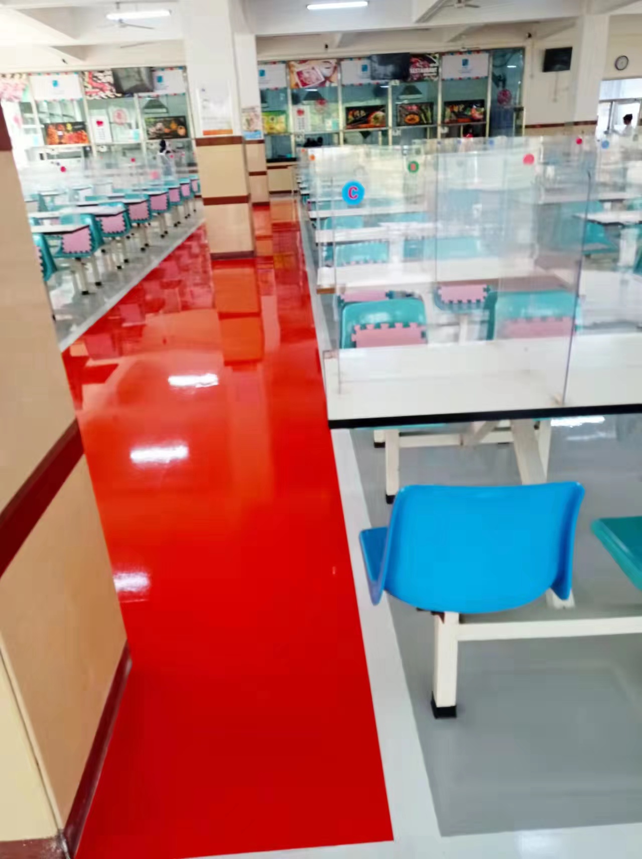 83中學食堂  環氧地坪